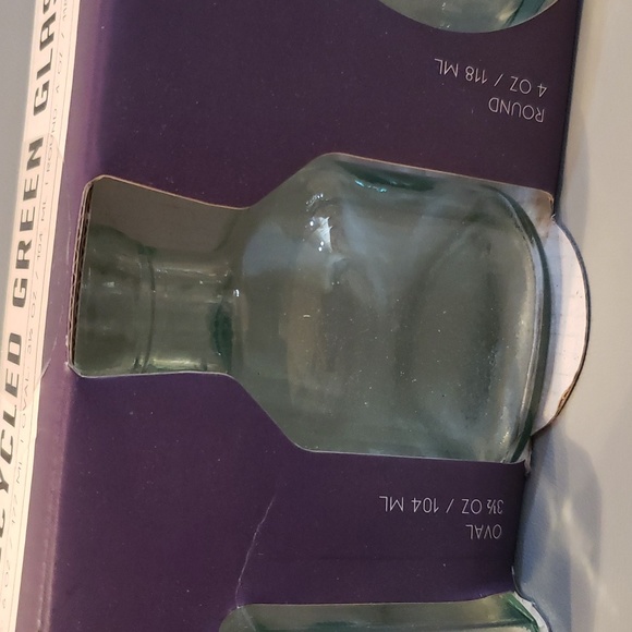 3 pk of recycled green glass small vases NWT - Picture 4 of 6